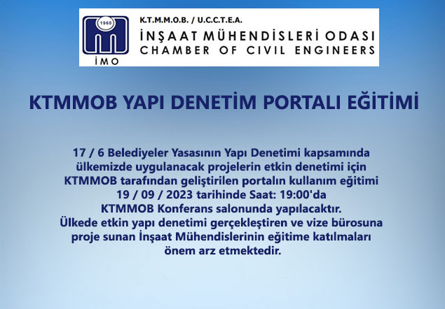 KTMMOB YAPI DENETİM PORTALI EĞİTİMİ