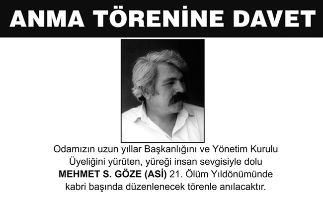 Mehmet S.GÖZE (ASİ) 21.Yıldönümünde Anılıyor