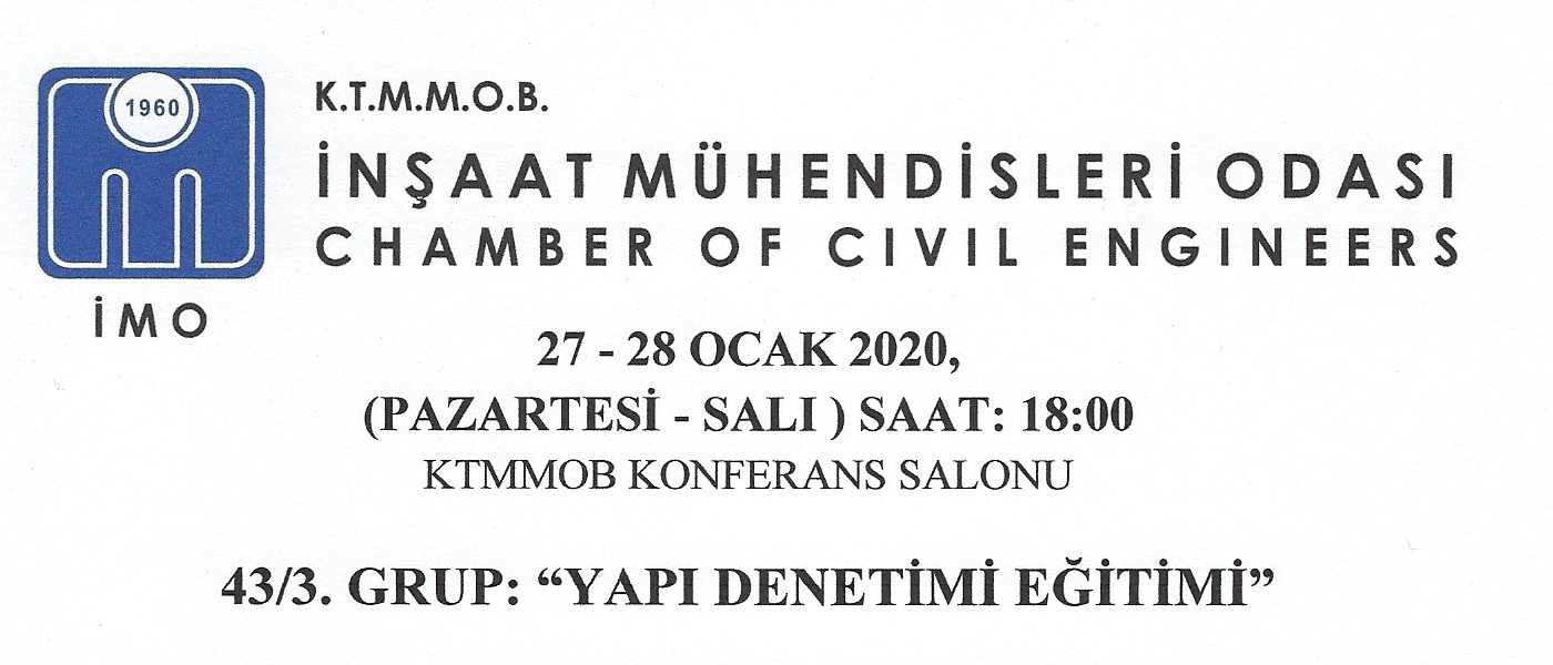 43/3. YAPI DENETİMİ EĞİTİMİ