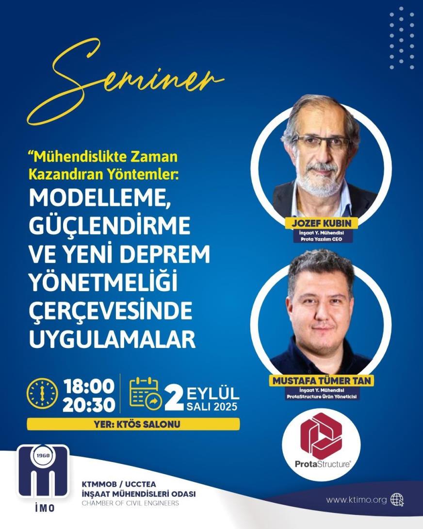 İnşaat Mühendisleri Odası (İMO), inşaat mühendisliği alanında güncel gelişmeleri ele almak üzere önemli bir seminer düzenliyor