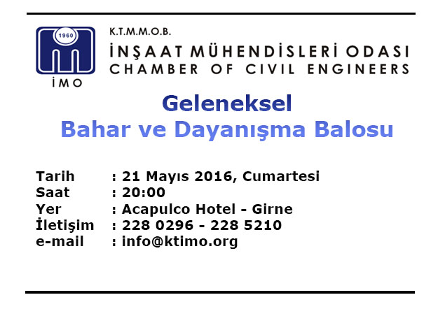 GELENEKSEL BAHAR VE DAYANIŞMA BALOSU 
